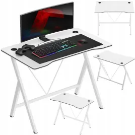 biurko-gamingowe-mlodziezowe-komputerowe-kompaktowe-gracza-karbon-biale