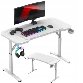 biurko-gamingowe-mlodziezowe-z-regulacja-wysokosci-carbonowe-biale-120-cm