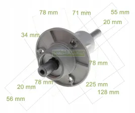 225-mm-mandrela-uchwyt-piasta-lewa-do-traktorka-efco-mountfield-sabo-sabre
