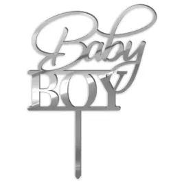 topper-akrylowy-baby-shower-baby-boy-srebrny-19x13-cm
