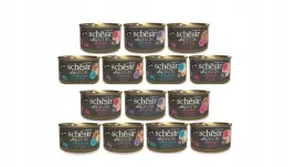 schesir-after-dark-mokra-karma-dla-kota-mix-7-smakow-kurczak-zestaw-14x80g