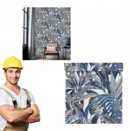 tapeta-na-sciane-liscie-689501-niebieska-winylowa-na-flizelinie-scienne