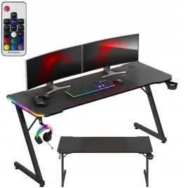 biurko-komputerowe-gamingowe-biurowe-mlodziezowergb-karbon-podkladka-czarne