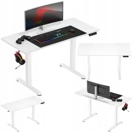 biurko-elektryczne-regulowane-gamingowe-biurowe-komputerowe-duze-biale