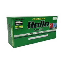 gilzy-rollo-green-65mm-menthol-ultra-slim-biale-gilzy-papierosowe-mietowe