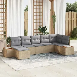 zestaw-sof-na-ogrod-z-poduszka-7-pcs-bezowy-polirattan