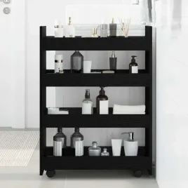 waski-wozek-do-przechowywania-4-poziomy-czarny-dab-z-plyty-wiorowej