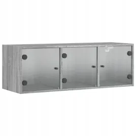 szafka-wiszaca-szklane-drzwi-szary-dab-sonoma-102x37x35-cm