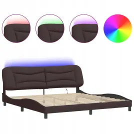 rama-lozka-z-led-bez-materaca-ciemny-braz-200x200-cm-tkanina