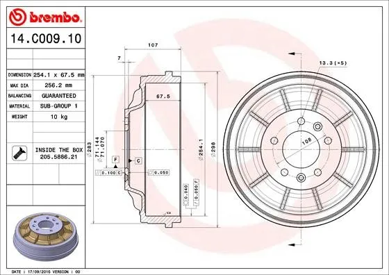 beben-hamulcowy-14-c009-10-bre-producent-czesci-brembo