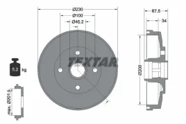 beben-hamulcowy-94036500-textar
