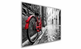 obraz-na-szkle-prostokatny-100x70cm-090-rower-w-miescie