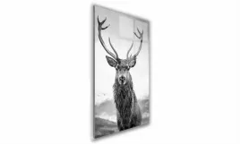 obraz-na-szkle-prostokatny-60x90cm-013-czarno-bialy-jelen