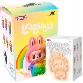 MASKOTKA LABUBU ZESTAW 2w1 BIG INTO ENERGY - RAINBOW PLUSZAK