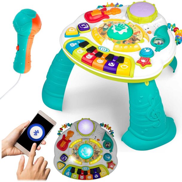 Stolik edukacyjny interaktywny muzyka mikrofon bluetooth BT Ricokids RK-812