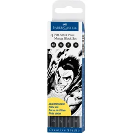 pitt-artist-pen-manga-etui-4-szt-czarny-faber-castell-167132