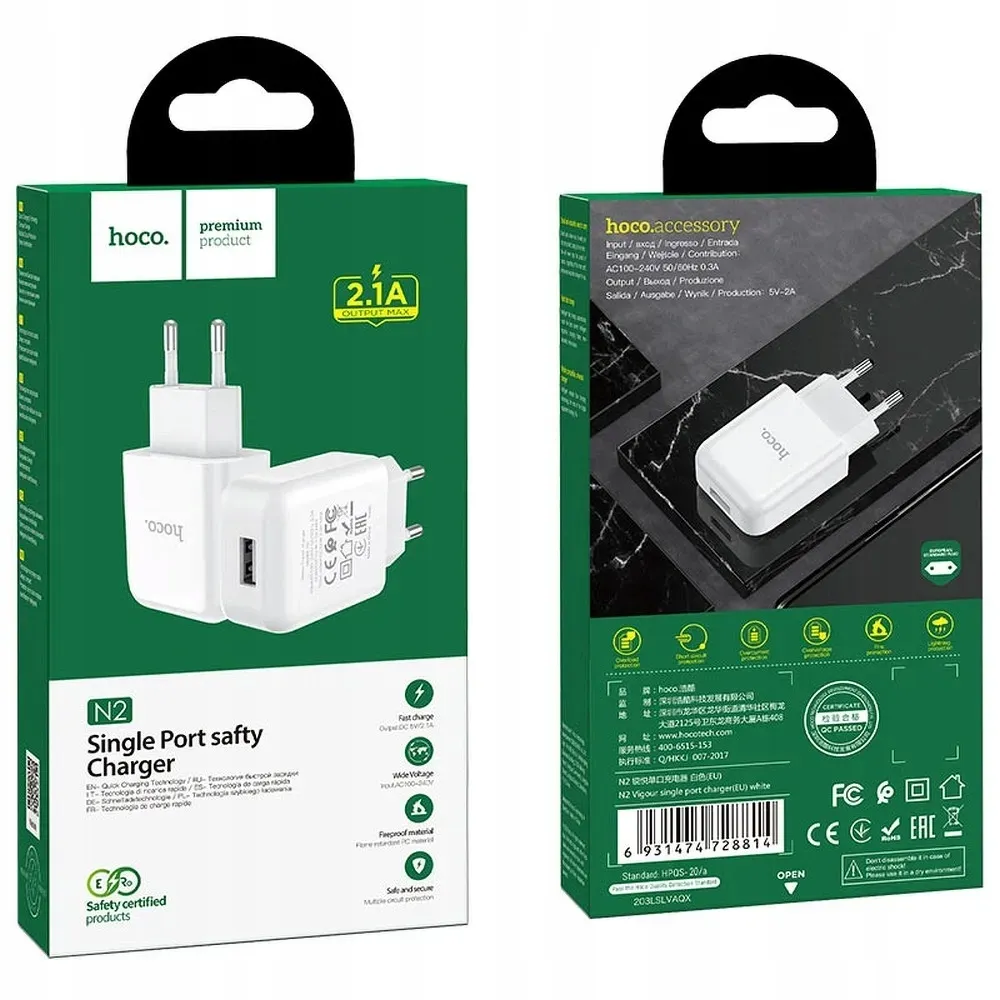 hoco-ladowarka-sieciowa-usb-2a-n2-biala