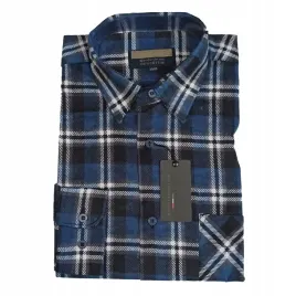komfortowa-flanelowa-koszula-meska-40-41-w-kratke-casual-bawelniana-do-prac