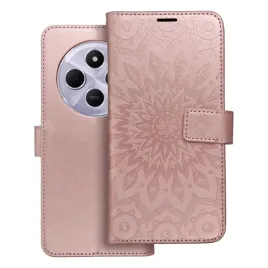 kabura-mezzo-book-do-xiaomi-redmi-14c-mandala-zloty-roz