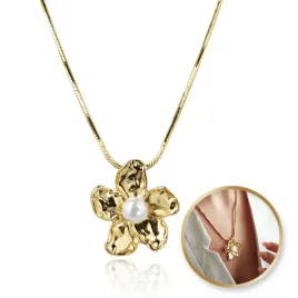 naszyjnik-stal-szlachetna-pozlacana-14k-zlotem-kwiat-perla-nst2183