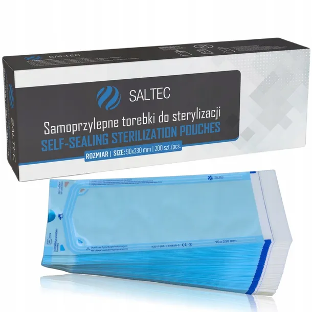 SALTEC Torebki do sterylizacji 90x230 mm, 200szt
