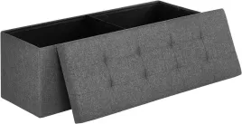 pufa-organizer-110x38-cm-ciemnoszara-skladana-lawka-z-pojemnikiem
