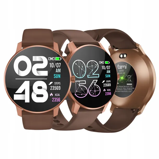 smartwatch-bemi-ari-brazowy-material-paska-guma