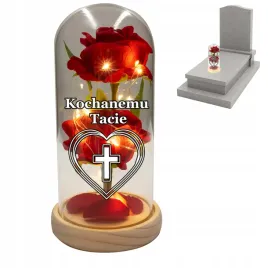 znicz-dla-taty-wieczna-roza-swiecaca-led-tata-drewniana-podstawa