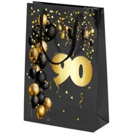 torebka-prezentowa-90-urodziny-czarno-zloty-25x17x7-cm