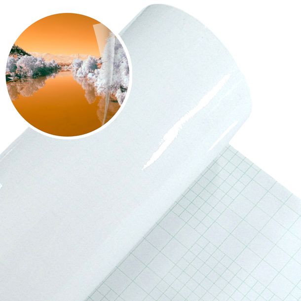 ﻿Laminat PVC Na Zimno w Rolce 65 Mikronów 1,067x50m Błysk Laminat PCW