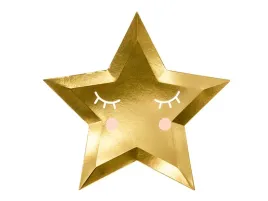 talerzyki-papierowe-zlote-gwiazdki-little-star-27-cm-6-szt