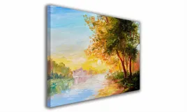 obraz-na-plotnie-021-drzewa-nad-rzeka-90x60cm