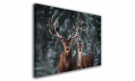 obraz-na-plotnie-034-jelenie-zima-100x70cm