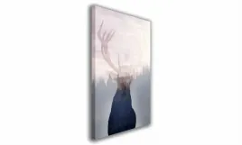 obraz-na-plotnie-047-jelen-na-tle-lasu-70x100cm