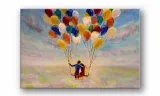 obraz-na-plotnie-078-para-na-balonach-100x70cm-stan-nowy