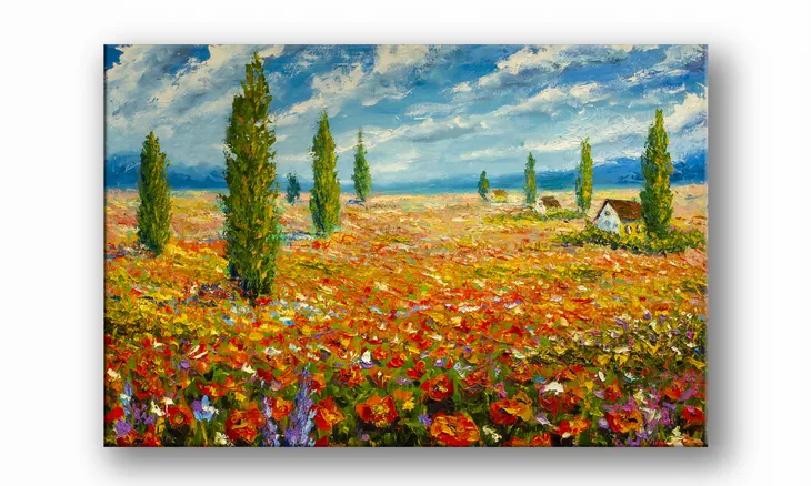 obraz-na-plotnie-084-pole-makow-100x70cm-stan-nowy