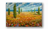 obraz-na-plotnie-084-pole-makow-100x70cm-stan-nowy