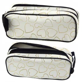 piornik-szkolny-biurowy-dwukomorowy-zlote-serca-bialy-235x10-cm
