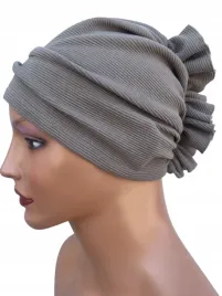 turban-damski-wiosenny-luba-beige-grey-z-falbanka-lekki-i-wygodny-z-bawelny