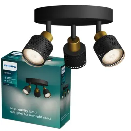 lampa-sufitowa-reflektor-3x-gu10-czarna-miedziana-niall-philips