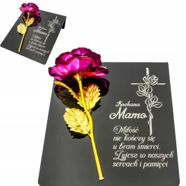 znicz-dekoracja-na-grob-grawerowany-podstawka-na-cmentarz-roza-dla-mamy
