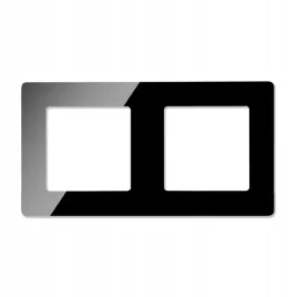 ramka-do-wlacznikow-gniazd-seria-frame-podwojna-czarna-szklana
