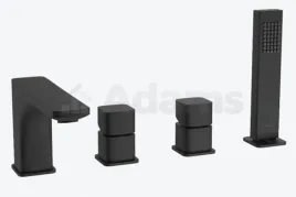 excellent-keria-bateria-wannowa-4-otworowa-czarna-zestaw-natryskowy