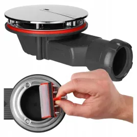 radaway-syfon-brodzikowy-r400-slim-plus-chrom-r400p