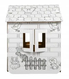 domek-xxl-z-konmi-kolorowanka-3d-dla-dzieci