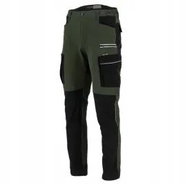 spodnie-robocze-stretch-elastyczne-slim-fit-zielono-czarne-m-lahti-pro