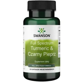 Zdjęcie produktu SWANSON Turmeric & Black Pepper - Kurkuma + Czarny Pieprz (60 kaps.)