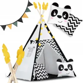 namiot-tipi-dla-dzieci-z-girlanda-i-swiatelkami-bialo-czarny-z-panda