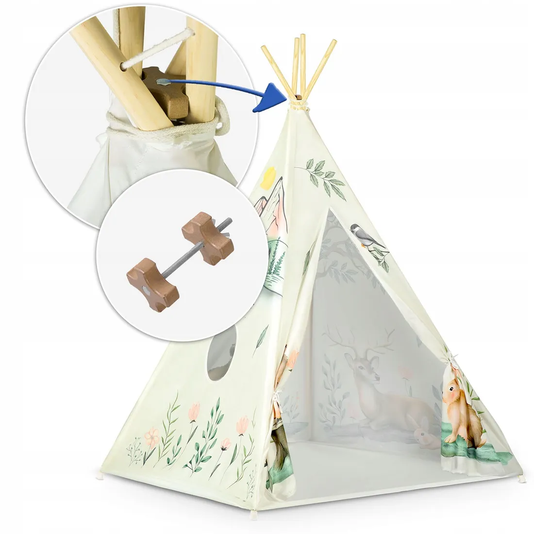 namiot-tipi-dla-dzieci-bezowe