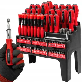 forcekraft-zestaw-srubokretow-wkretakow-bitow-100-elementow-w-stojaku